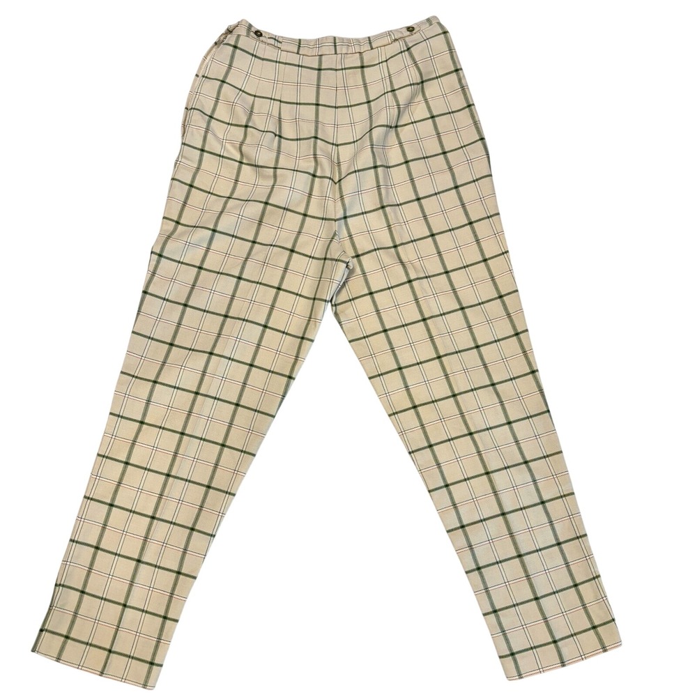 Stockton Plaid Trousers High Waist Career Casual Pants Vintage‎ True Rare 70s 27